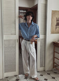 Ice Crease Wide Slacks