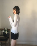 Pute Dot Soft Wave Layered Long Sleeve T-Shirt