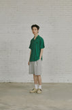 SUMMER CABLE KNIT HALF SHIRT