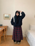 Deneki Fleece Quilting Hood Zip-Up Jumper