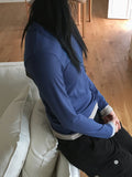 Arts Color Matching Layered All-in-one Crop Long Sleeve T-Shirt