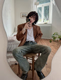 Slug wash bootcut denim