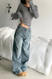 move denim wide pants