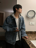 Overfit Hood Detachable Denim Jacket