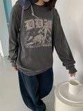 Podane Pigment Printing Over Long Sleeve Tee