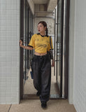 McCoy pintuck denim wide pants
