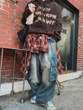 Excited Cargo Wide Denim Pants