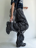 Silver Glossy String Backpack
