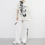 Trenti strap printed T-shirt