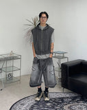 Hens Pigment Hood Zip-Up Vest