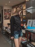 Liberal Crop Two-Way Biker Jacket