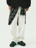 Wide White Washing Denim Pants