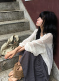 Rando Two-Way Net Loose Fit Summer Cardigan