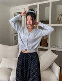 Smoothie Raglan Semi-Crop Cardigan SET - Scrunchie, Cardigan