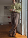 Hemet pintuck wide slacks