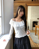 Laha Frill Off-Shoulder T-Shirt
