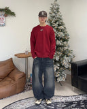 Anti-curved peach denim pants (brushed)