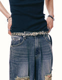 [LAN ARCHIVE] Leopard Western Leather Belt