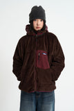 Retro deep pile fleece jacket