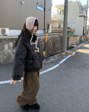 [1+1][Plan/Two Way] Poa Winter Brushed Corduroy Side Pin Tuck Training Pants
