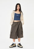 Kant cargo nylon capri pants