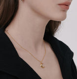 Champagne Moon Goutte SV(Y) Necklace