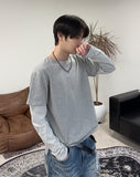 Hass striped layered t-shirt