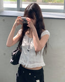 Nelly off-lace frill sleeveless blouse