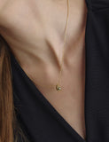 Champagne Full Moon Silver Mary Bowl Necklace