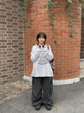 [unisex] Aichi banding pigment parachute wide pants