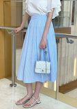 Btel Seersucker Stripe Banding Skirt