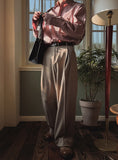 Stingy wrap pin tuck over slacks