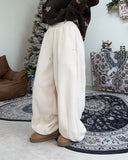 Letter Fleece Balloon Pants