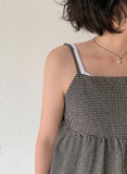 Mintel Summer Check Layered Sleeveless Blouse