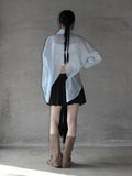 Backslit Striped Overfit Shirt