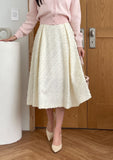 Sotime Tassel Jacquard Flared Skirt