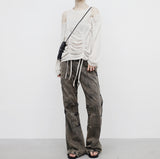 Lienti Incision Shirring Pants