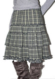CHECK TIERED FRILL SKIRT