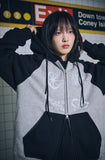 [2-WAY] Star & Sun raglan hood zip-up