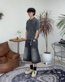 Pad Pigment Collar Knit Short Sleeve