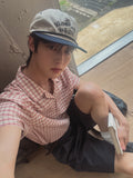 Rope Lettering Leather Strap Camp Cap