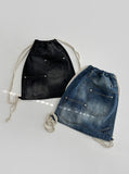 Rivered Denim Backpack