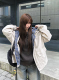 Yvonne Check Hood Cotton Boxy Fit Jumper