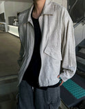 Linen bomber summer jacket