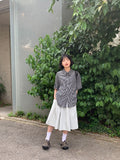 Gensott Nylon Banding Midi Skirt