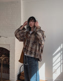 Vince Damage Hood Check Jacket