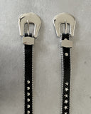 Crema Western Star One Stud Leather Belt