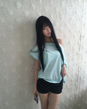 Lecan Off-Shoulder Short Sleeve T-shirt