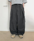 [unisex] Genki parachute string wide cargo pants