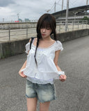 Shuyi Lace Puff Blouse